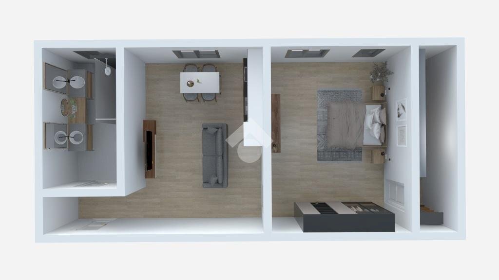 Bilocale Via Privata Rosalba Carriera, Milano (zona Giambellino) - planimetria 1