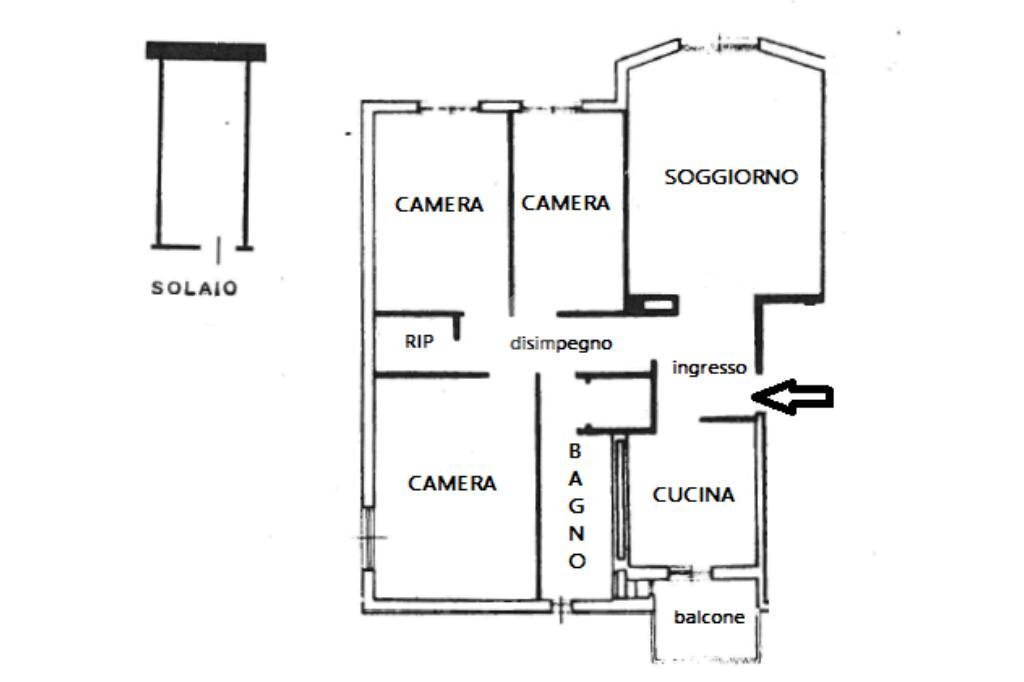 Quadrilocale Viale Giovanni Suzzani, Milano (zona Bicocca) - planimetria 1