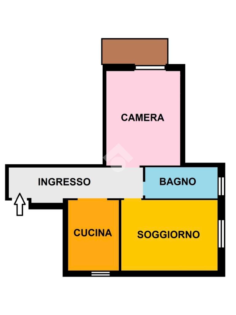 Bilocale Via Matteo Civitali, Milano (zona San Siro) - planimetria 1