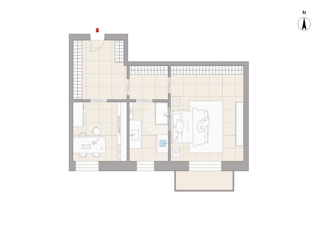 Bilocale Via Giambellino, Milano (zona Giambellino) - planimetria 1