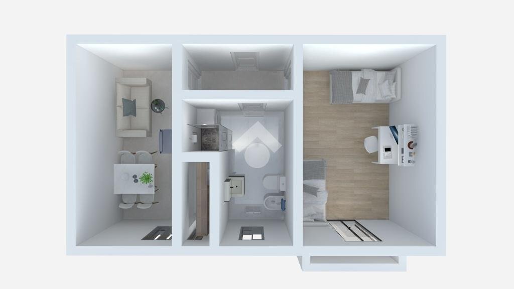 Two-room apartment Via piria raffaele, Torino (neighborhood Campidoglio) - floor plans 1