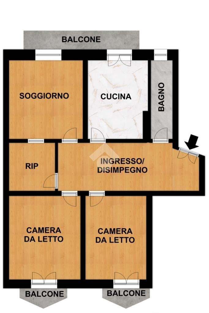 Quadrilocale Via Albenga, Savona - planimetria 1