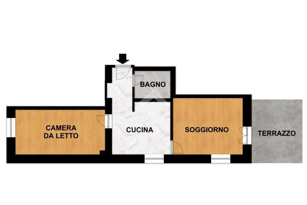 Three-room apartment Via Luigi Corsi, Savona (neighborhood Centro) - floor plans 1