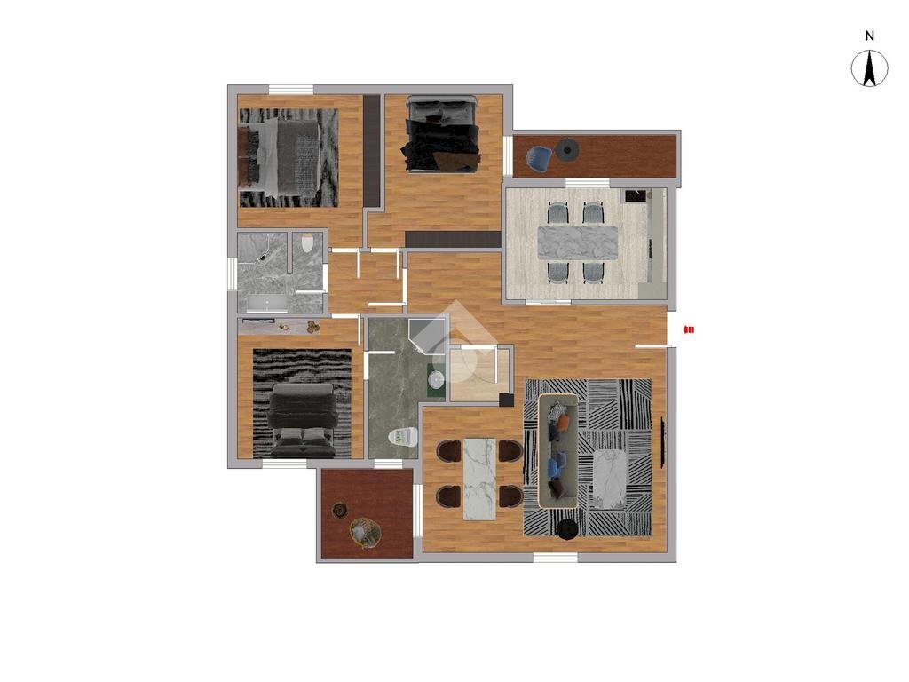 Quadrilocale Via Cesare Battisti, Legnano - planimetria 1