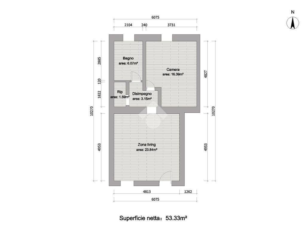 Bilocale Via per cascina emanuela, Solaro - planimetria 1