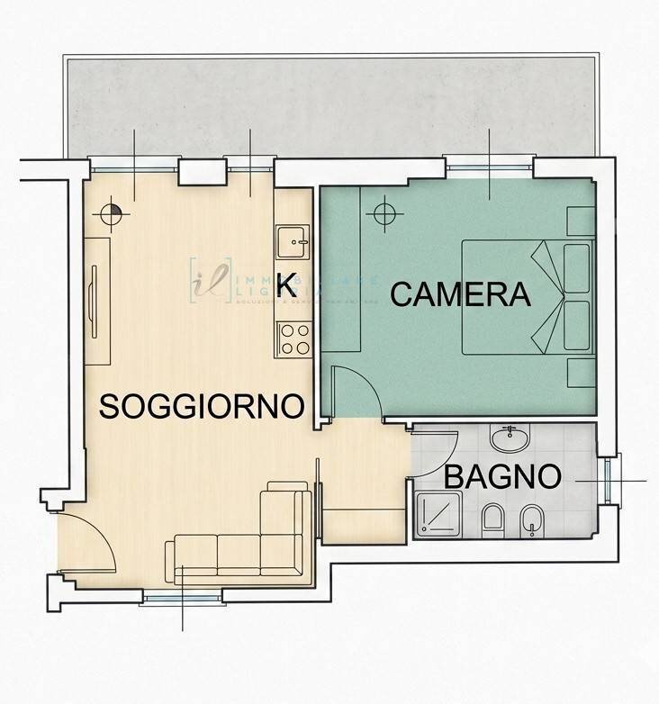 Foto 15 - Appartamento Via della Costituzione, Albenga - planimetria 1