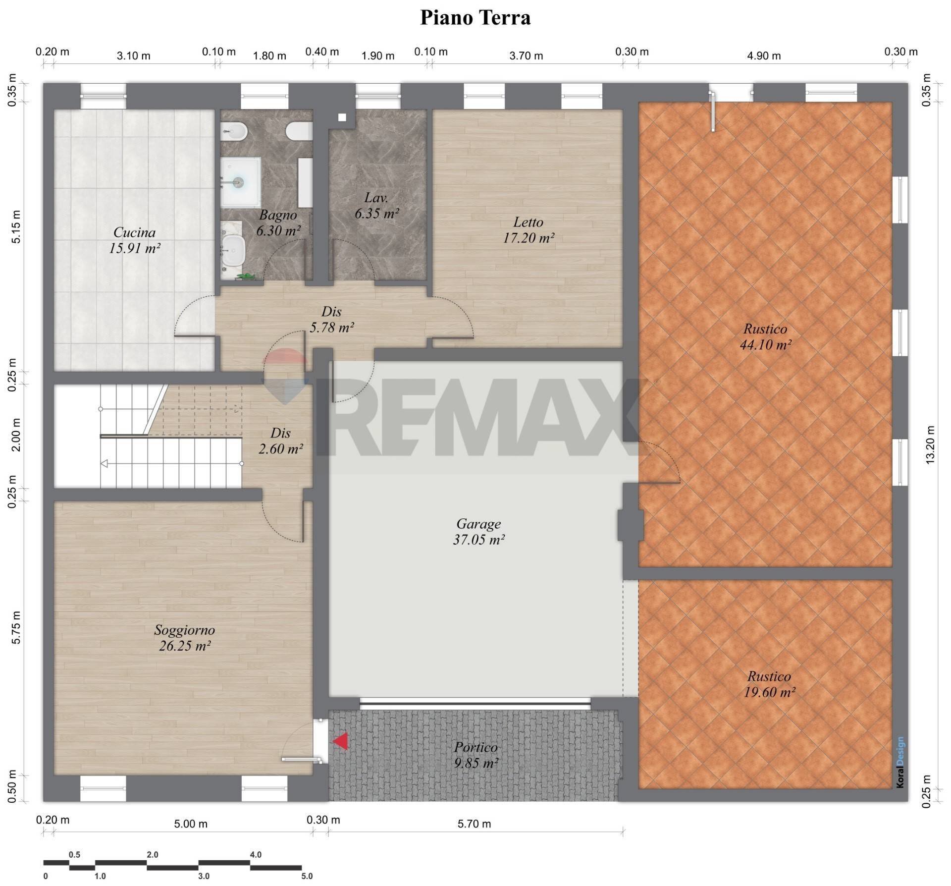 Pianta 2D - Casa semi indipendente Via gioberti
 
45, Viadana - planimetria 1