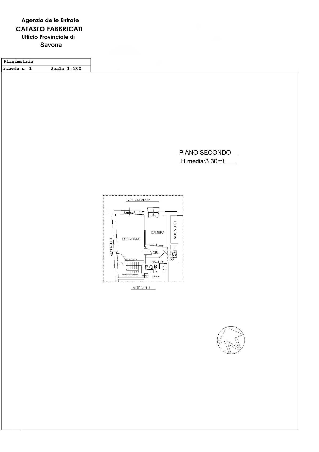 Foto 26 - Bilocale Via Torlaro
 
5, Albenga - planimetria 1