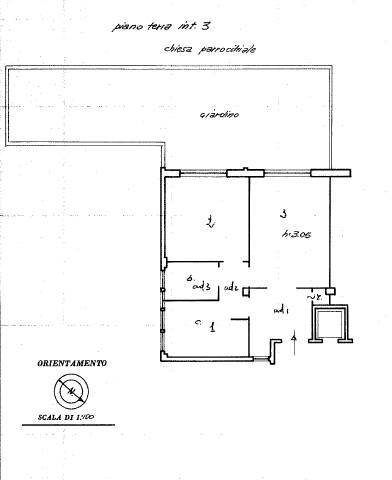 Foto 14 - Bilocale Via Citta' Di Castello, Roma - planimetria 1