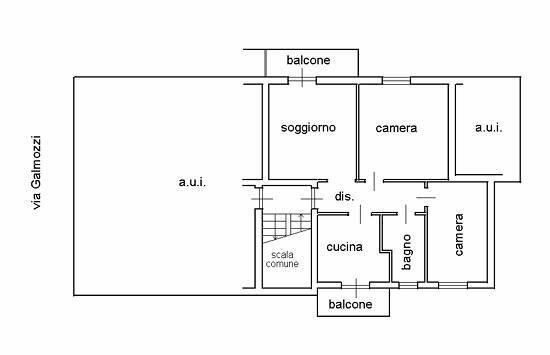 Foto 24 - Trilocale VIA GALMOZZI
 
20, Bergamo - planimetria 1