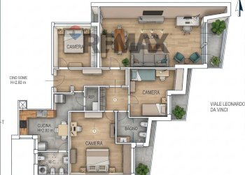 Pianta 3D - Appartamento via Leonardo Da Vinci
 
24, Ragusa - foto 21