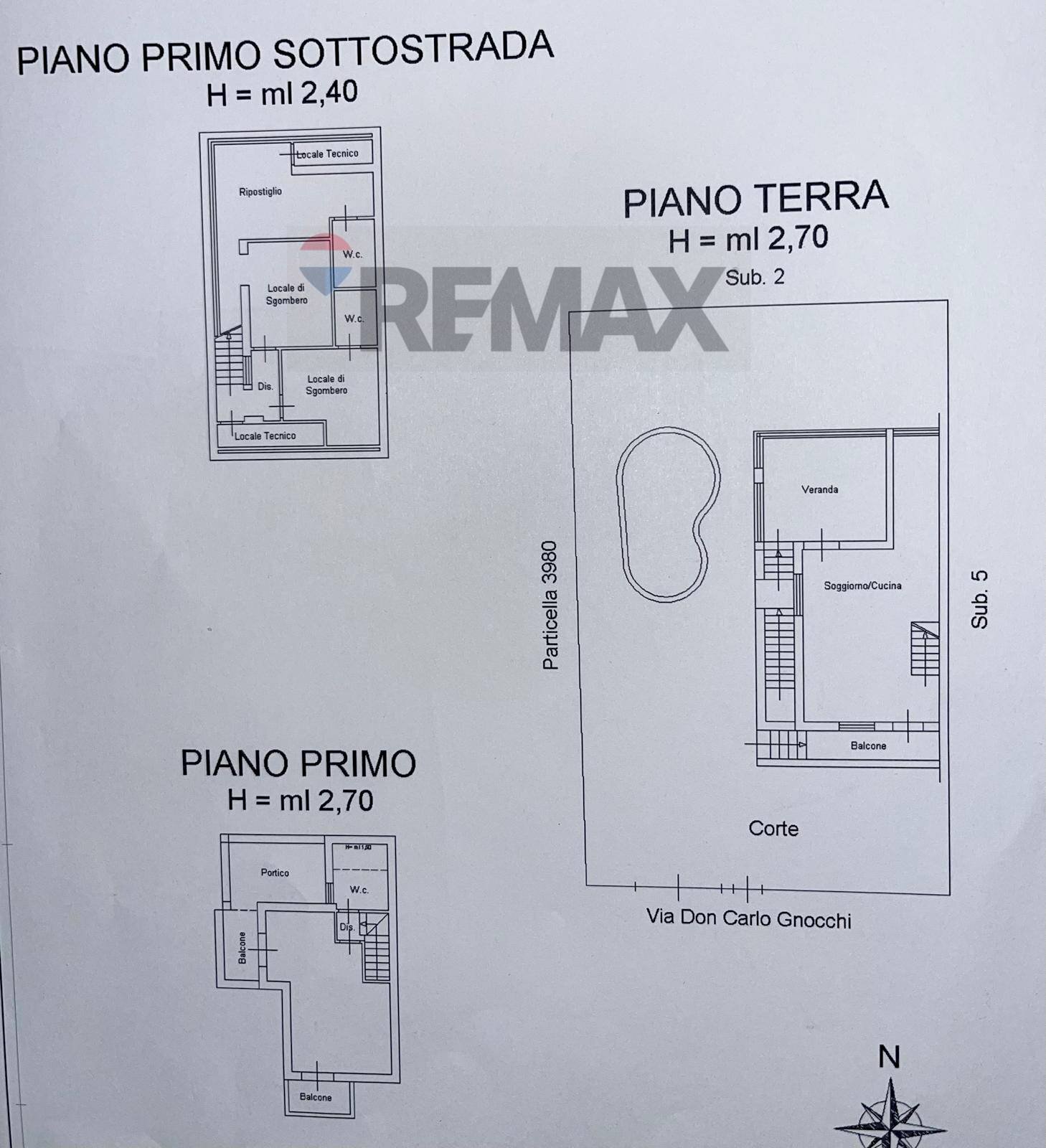 Pianta 2D - Casa semi indipendente Via Don Carlo Gnocchi, Carini - planimetria 1
