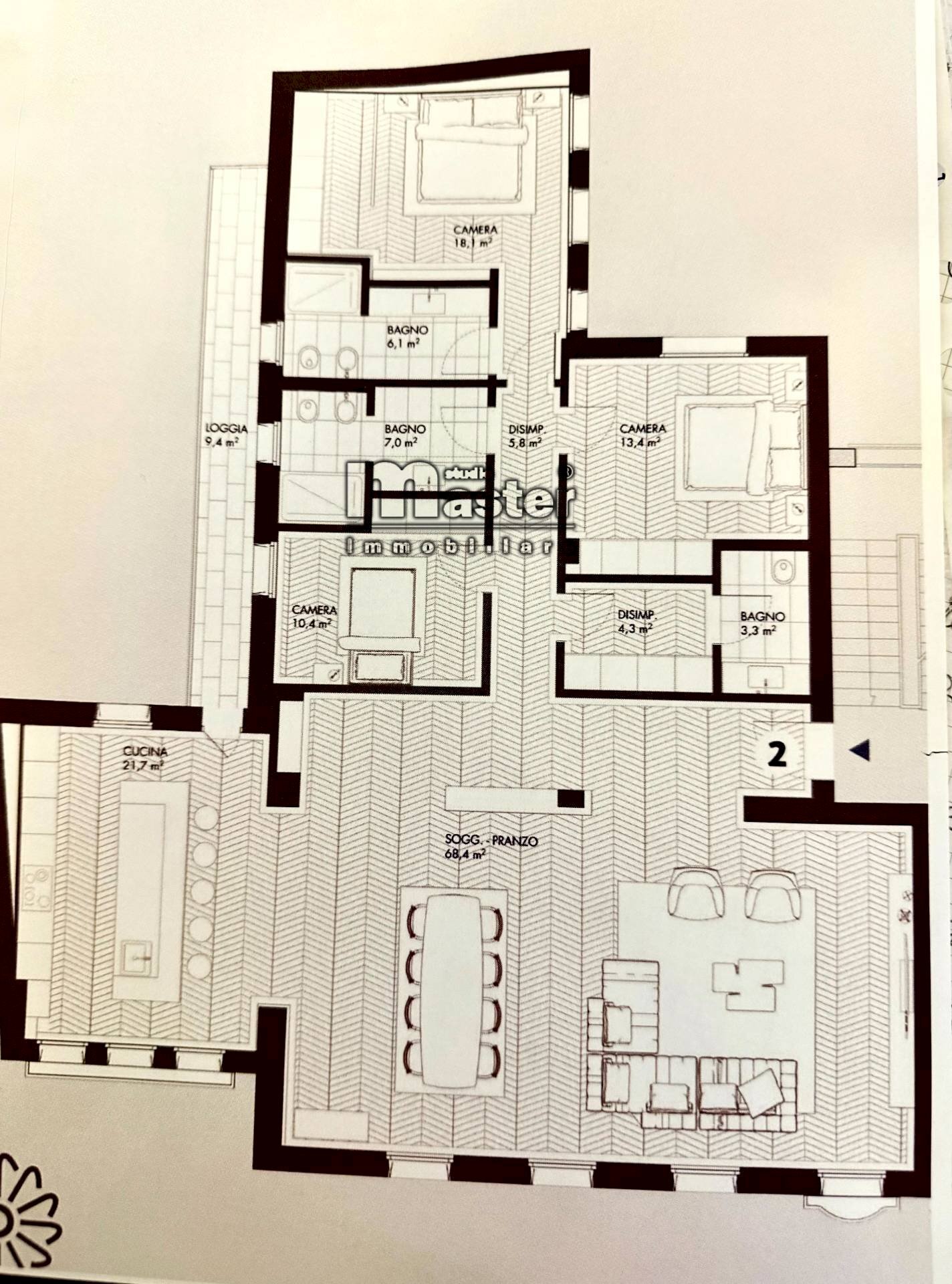 Foto 6 - Appartamento PIAZZA TRENTIN, Treviso - planimetria 1