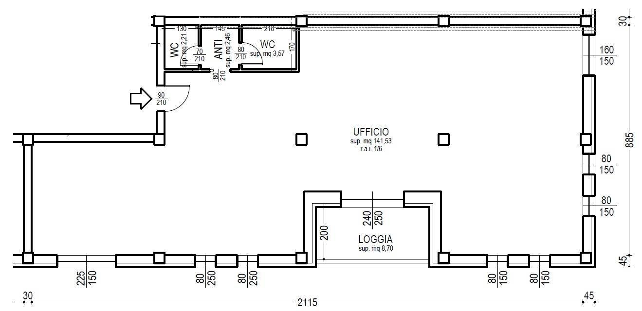 Foto 5 - Ufficio Via Corselli, Piacenza - planimetria 1