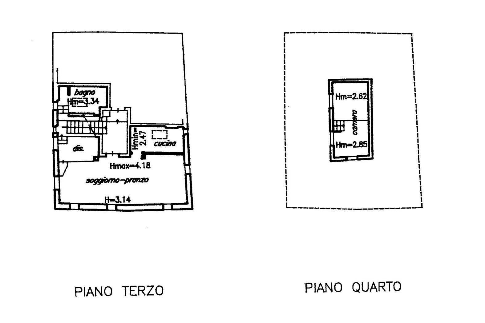 Trilocale via Drapperie, Bologna (zona Centro Storico) - planimetria 1