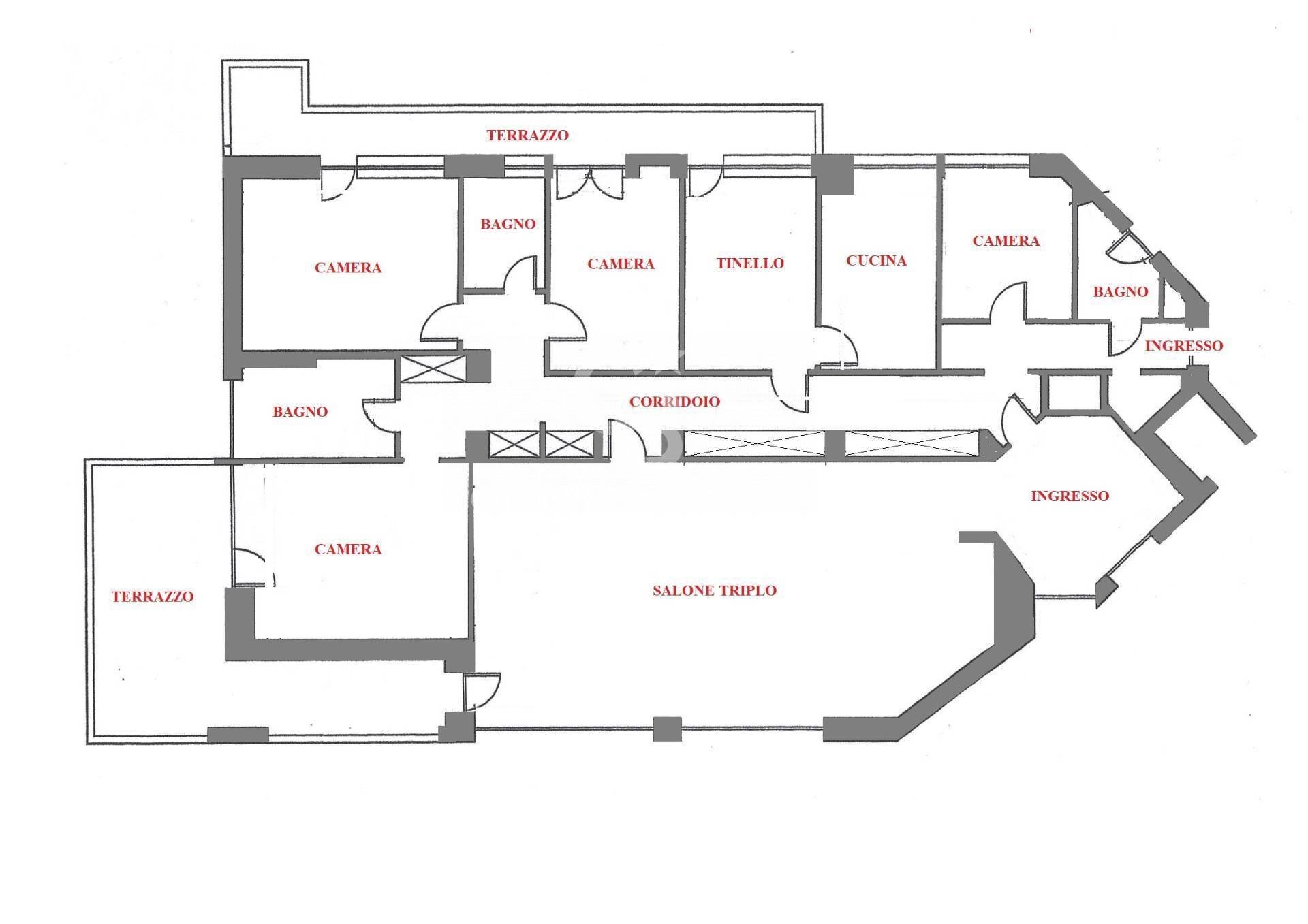 Foto 36 - Appartamento Piazza Stefano Jacini
 
5, Roma - planimetria 1