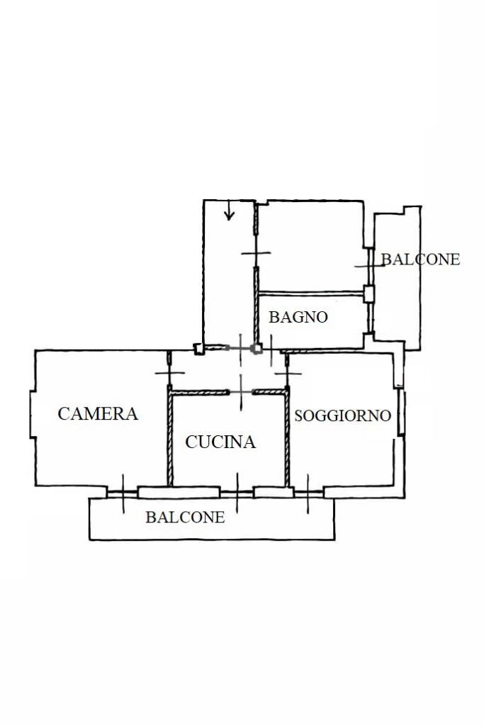 Quadrilocale Via Susa, San Giorio di Susa - planimetria 1