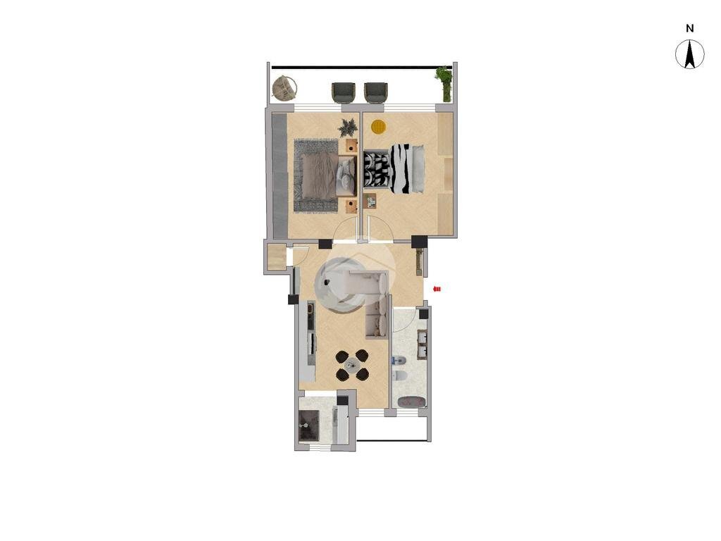 Three-room apartment Via Moncenisio, Nichelino - floor plans 1