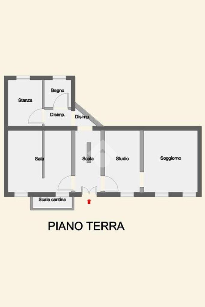 Casa semi indipendente Str. Rastello, Antignano - planimetria 1