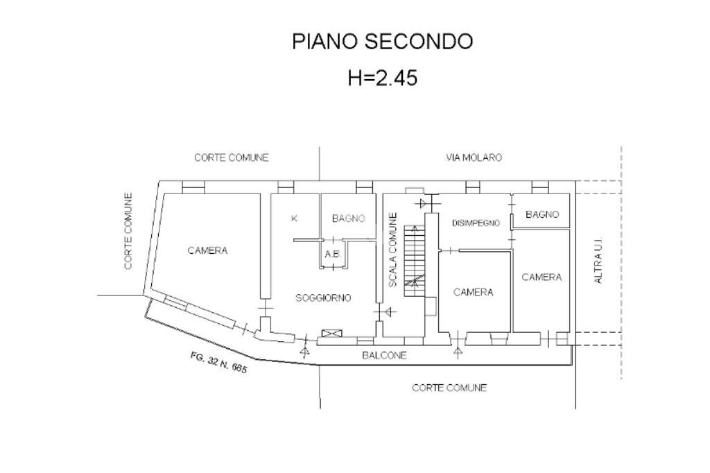 Quadrilocale Via molaro, Coassolo Torinese - planimetria 1