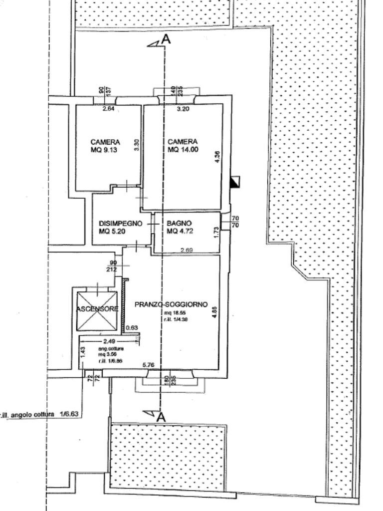 Trilocale Piazza Walter Gropius, Santarcangelo di Romagna - planimetria 1