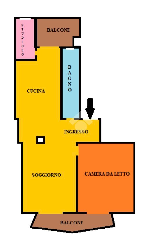 Trilocale Via Nicola Porpora, Torino (zona Rebaudengo) - planimetria 1