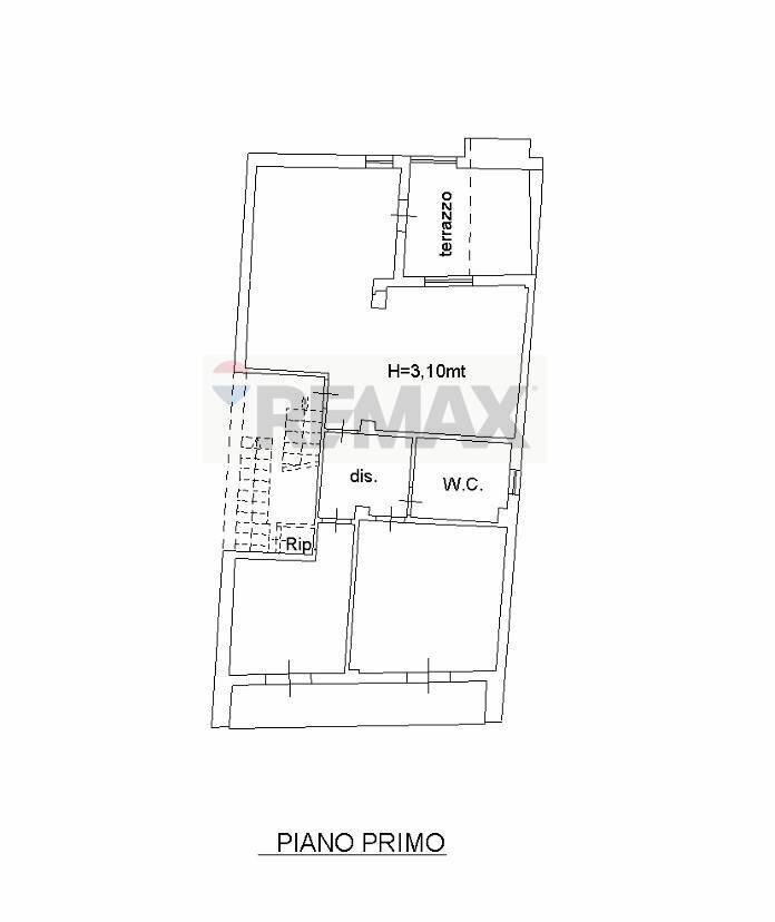 Pianta 2D - Trilocale via bellini
 
14/b, Nicolosi - planimetria 1