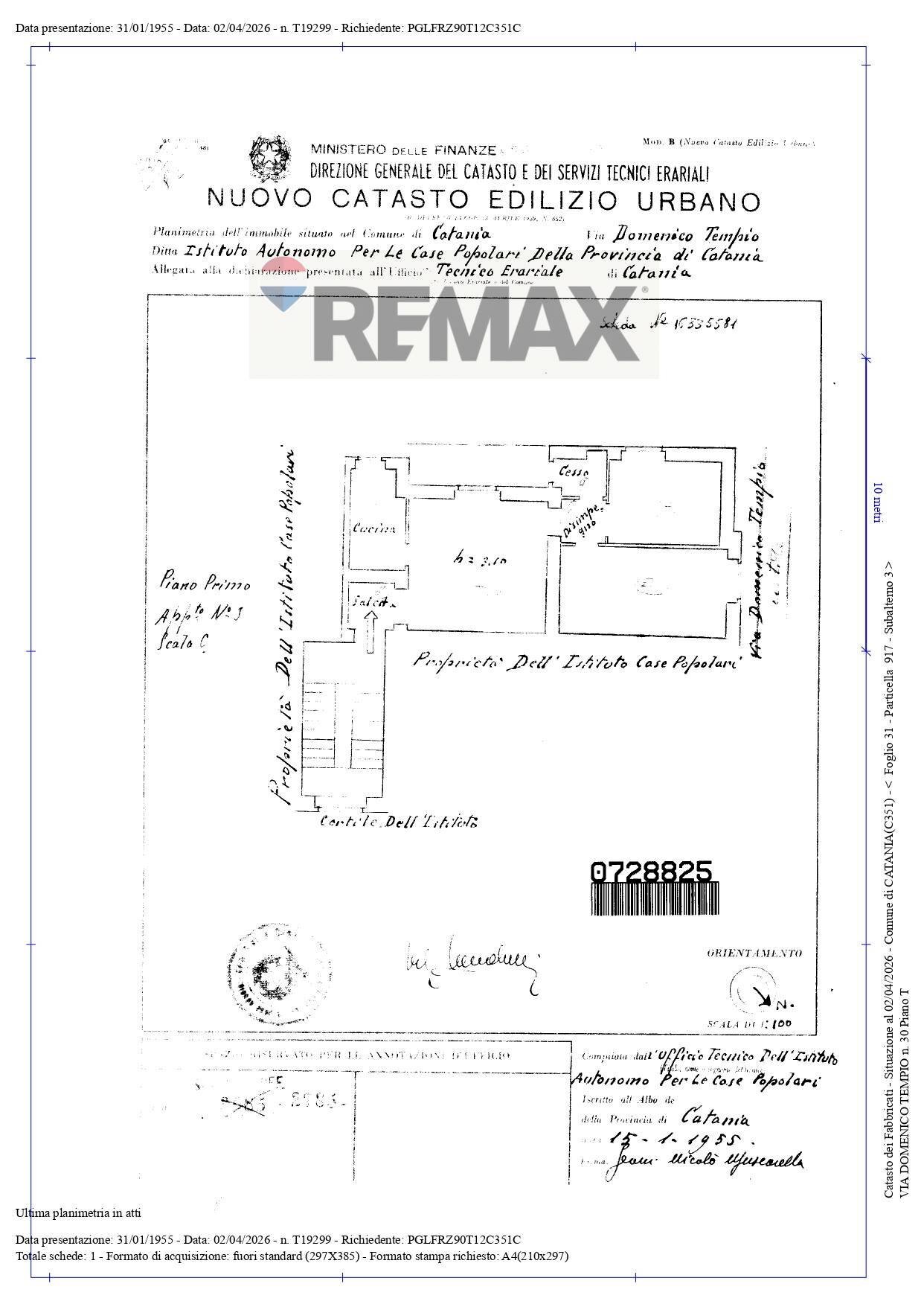 Pianta 2D - Three-room apartment Via Domenico Tempio
 
30, Catania - floor plans 1
