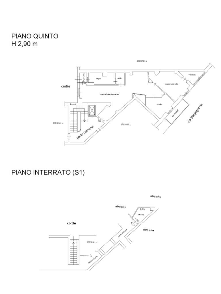 Appartamento Via Bergognone, Milano (zona Solari) - planimetria 1