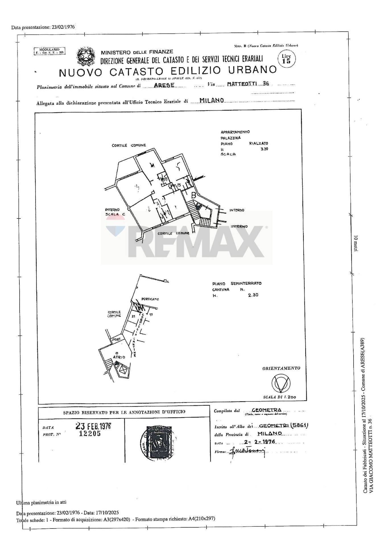 Pianta 2D - Quadrilocale Via Matteotti
 
36, Arese - planimetria 1