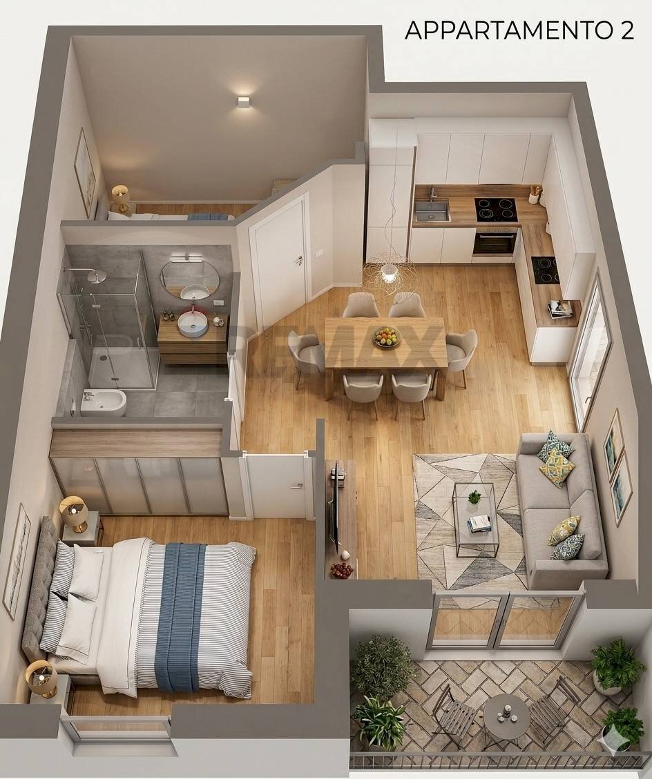 Pianta 3D - Rustico Via Aldo Moro
 
91, Ischia di Castro - planimetria 1