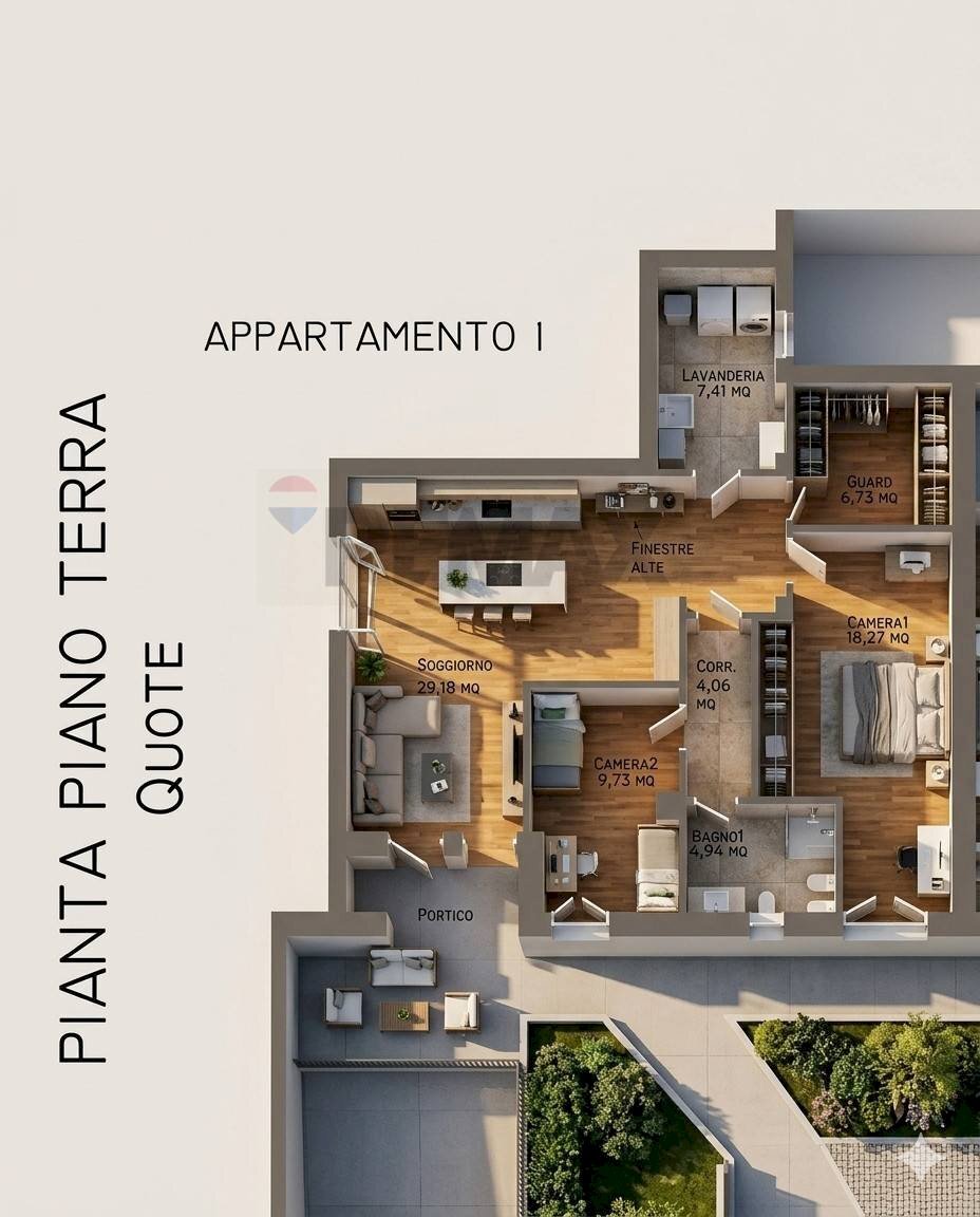 Pianta 3D - Trilocale Via Aldo Moro
 
91, Ischia di Castro - planimetria 1