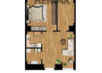 Pianta 2D - Bilocale Via Ortovecchio
 
55, Foggia - foto 3