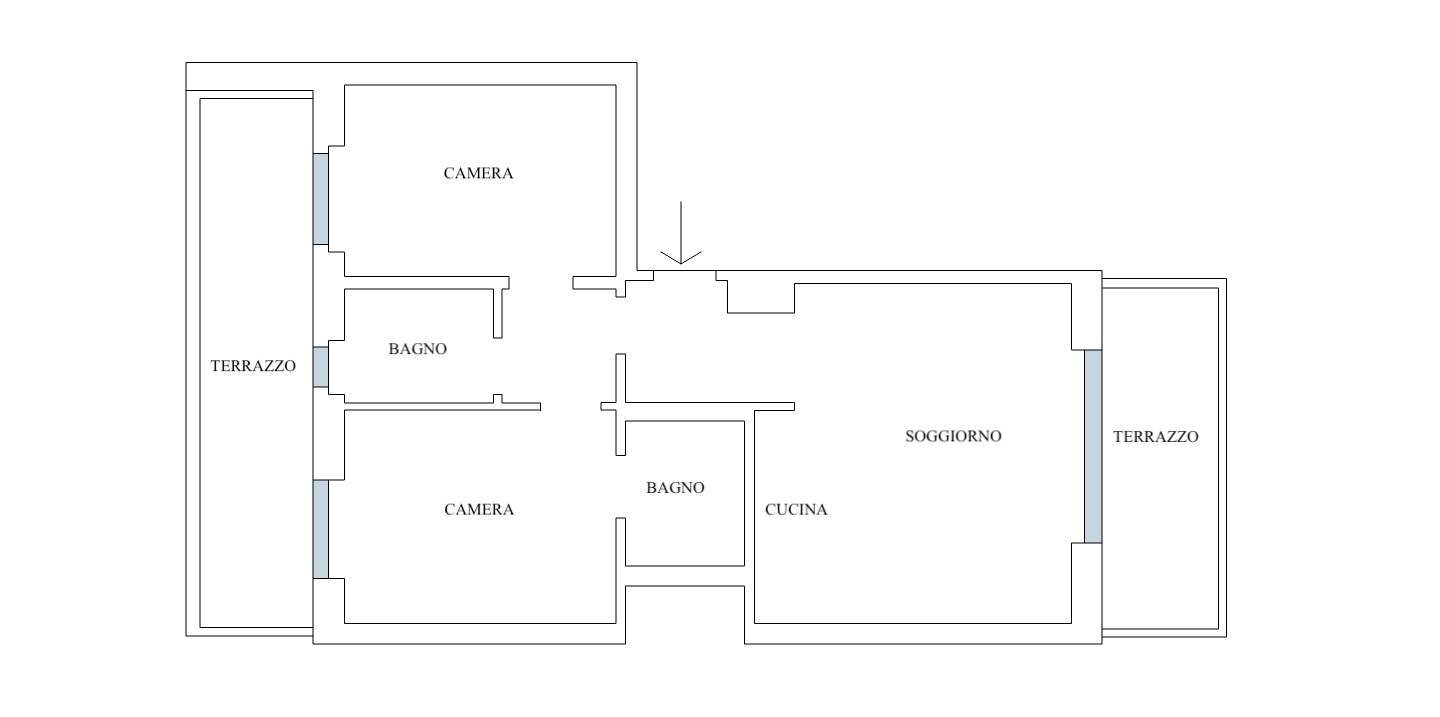Foto 33 - Trilocale via Pasolini
 
70, Milano - planimetria 1