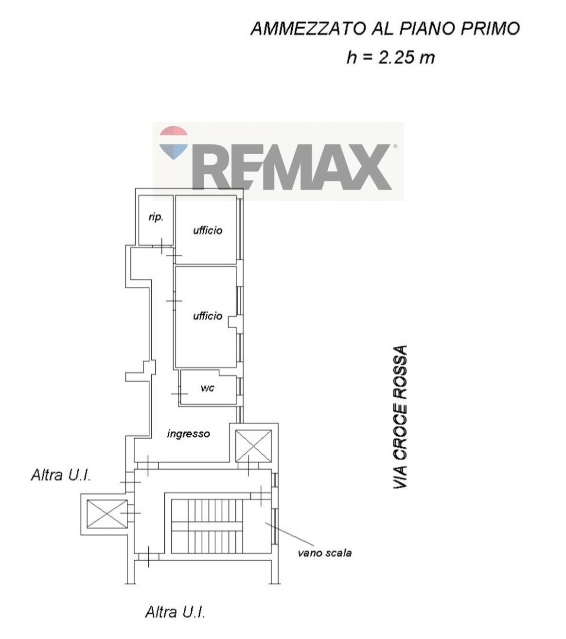 Pianta 2D - Ufficio Viale Croce Rossa
 
25, Palermo - planimetria 1