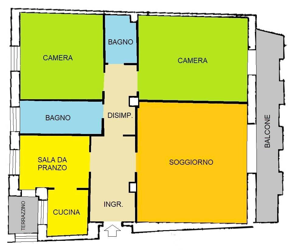 Foto 24 - Three-room apartment Viale Dante Alighieri, Piacenza - floor plans 1