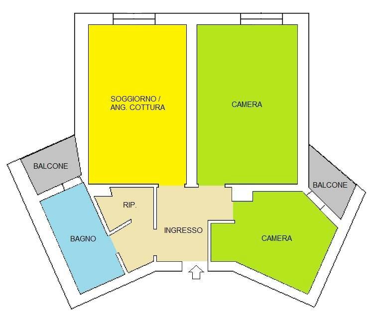 Foto 15 - Trilocale Piazza XXV Aprile, Maleo - planimetria 1