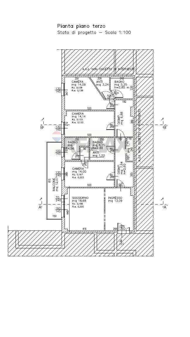 Pianta 2D - Appartamento Rimini - planimetria 1
