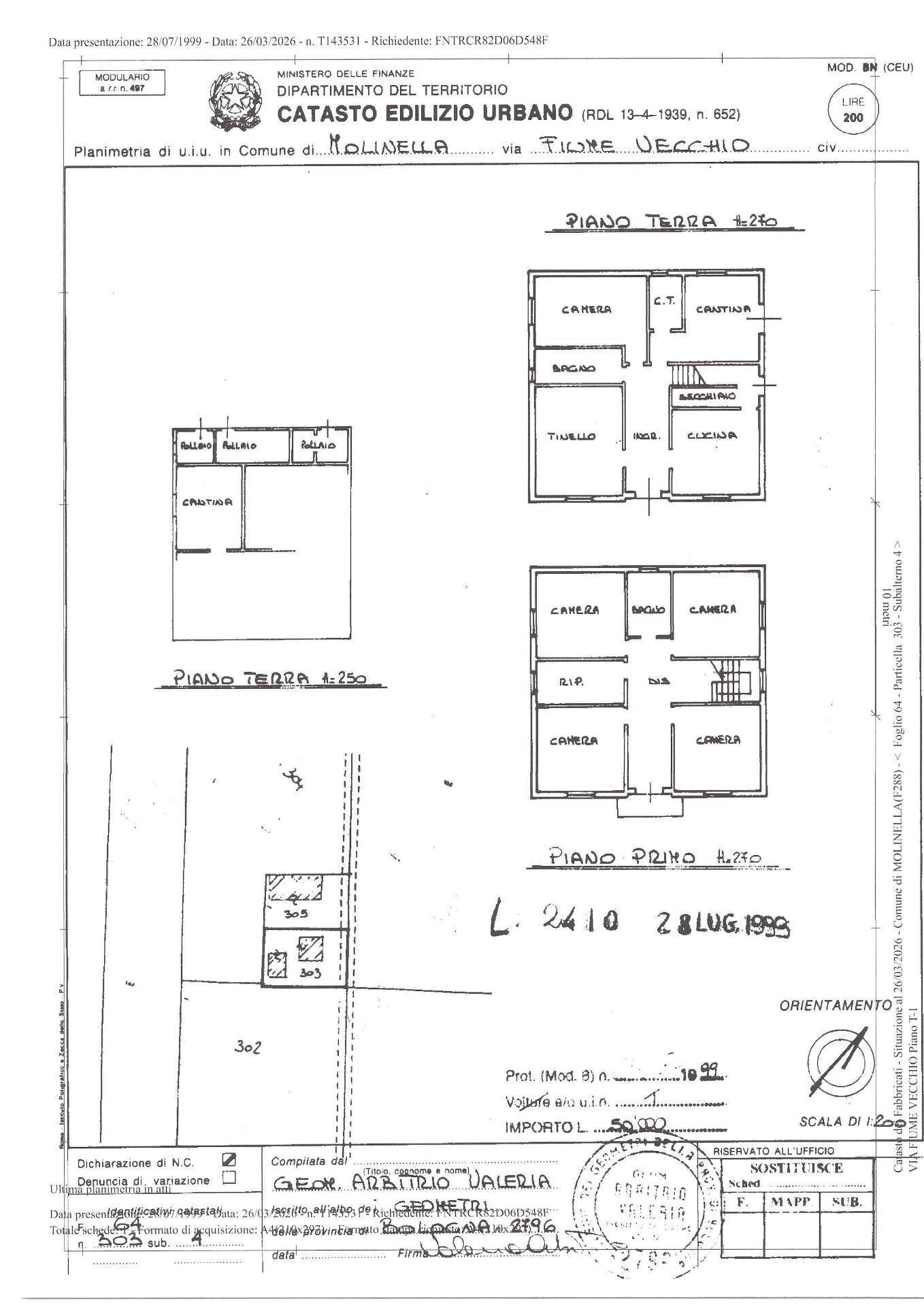 Foto 87 - Casa indipendente Via Fiume vecchio
 
231, Molinella - planimetria 1