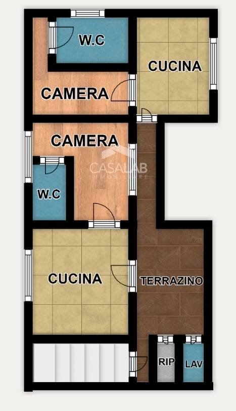 Foto 2 - Quadrilocale via Cinghiale
 
6, Carini - planimetria 1