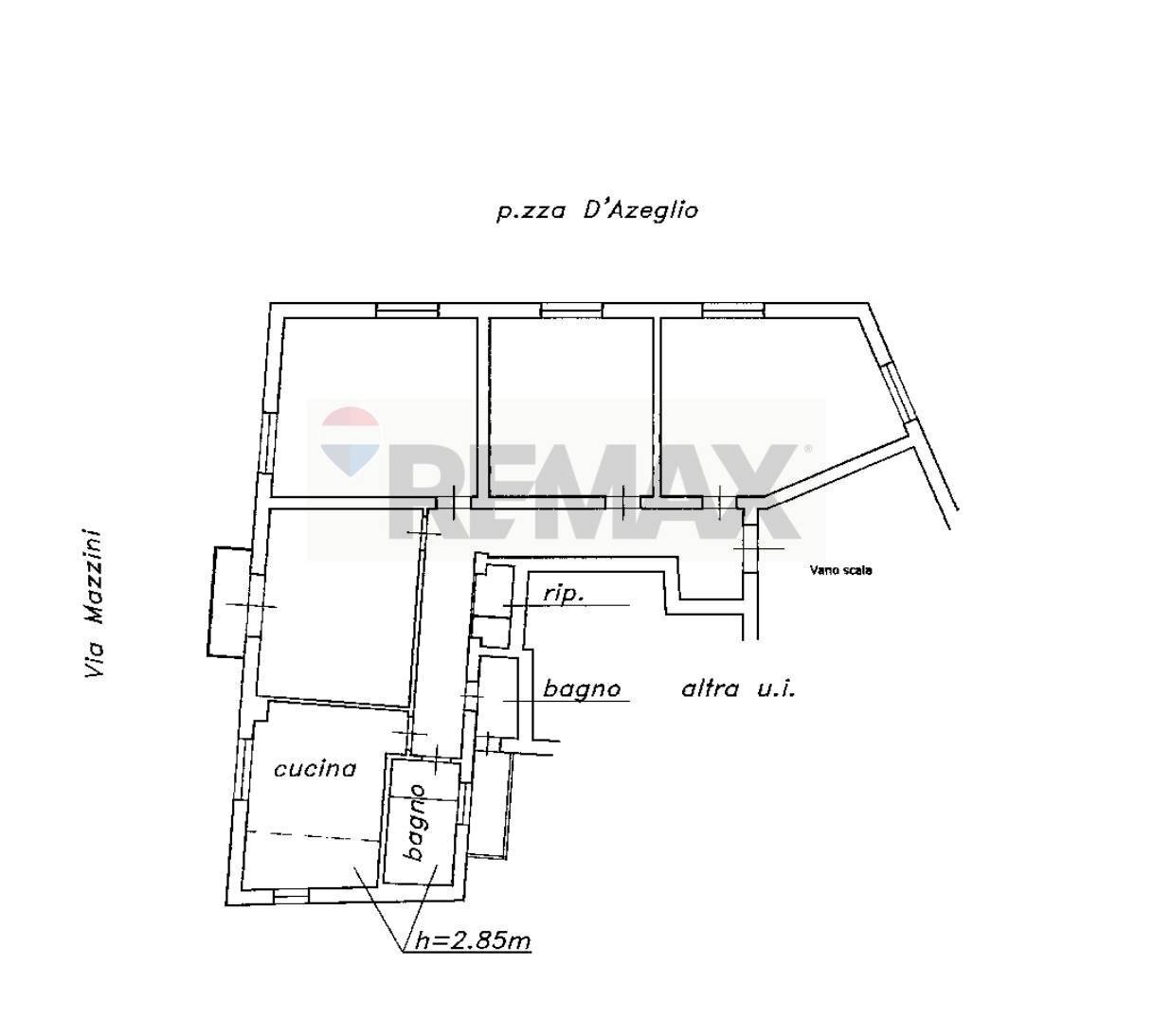 Pianta 2D - Appartamento Pisa - planimetria 1