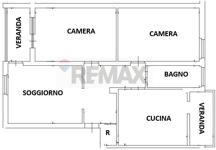 Planimetria - Four-room apartment Via Campania
 
57, Livorno - floor plans 1