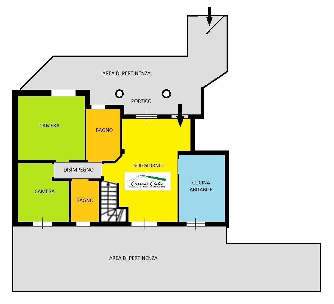 Trilocale via Sandro Pertini, Casorate Primo - planimetria 1