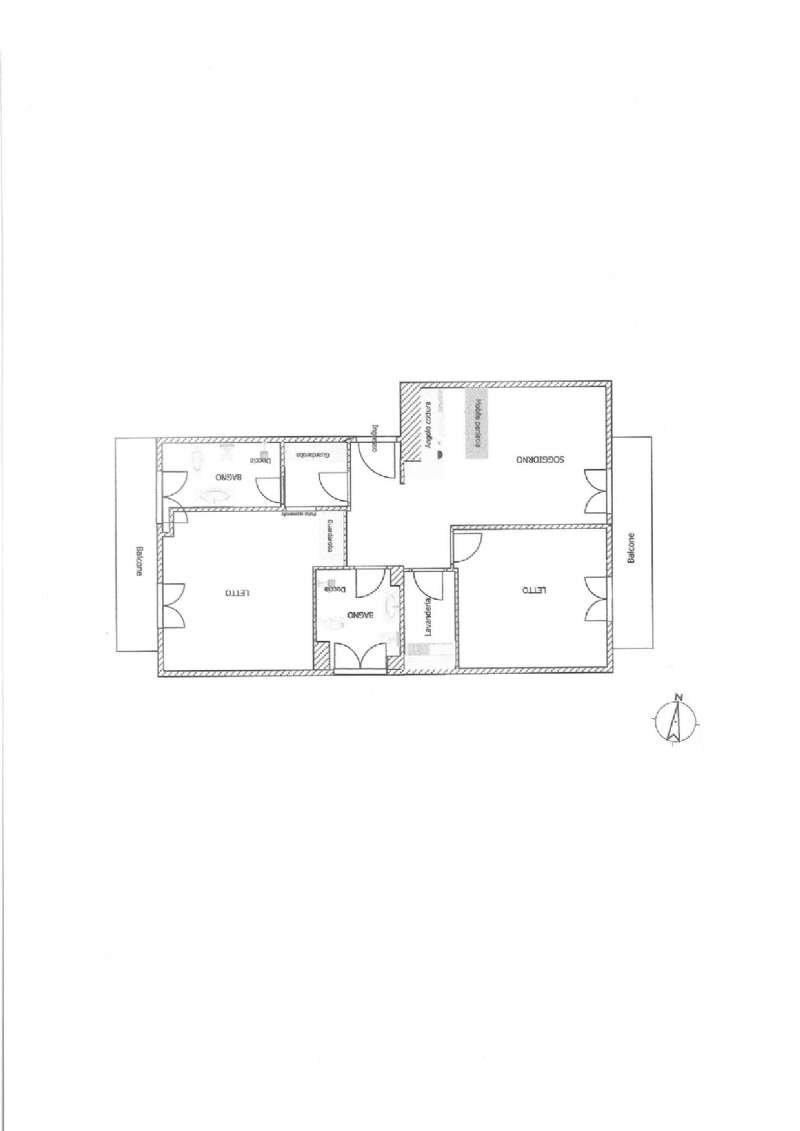 planimetria appartamento_ - Three-room apartment corso Potenza, 3, Torino - floor plans 1