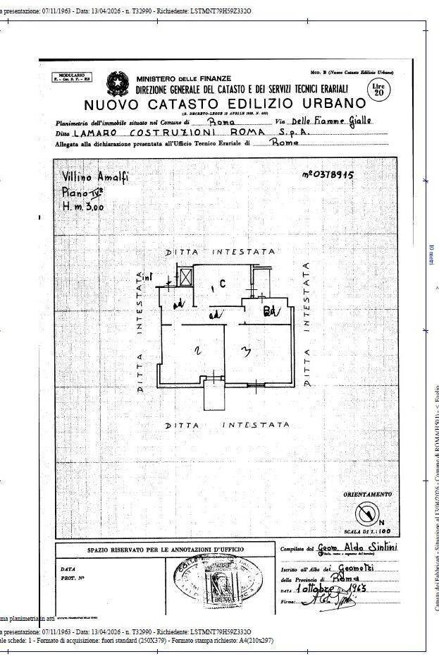 Bilocale via delle Fiamme Gialle, Roma (zona Lido di Ostia) - planimetria 1