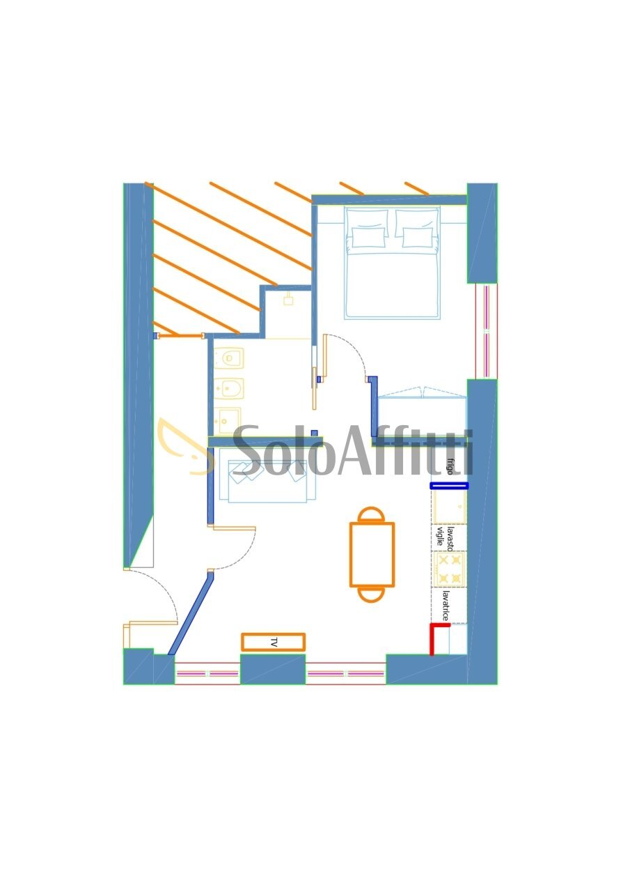 PLANIMETRIA - Appartamento Via San Biagio Ai Taffettanari, Napoli - planimetria 1