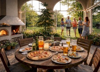 birra pizza e persone.png - Rustico Via Bagnolo 12, Longare - foto 22