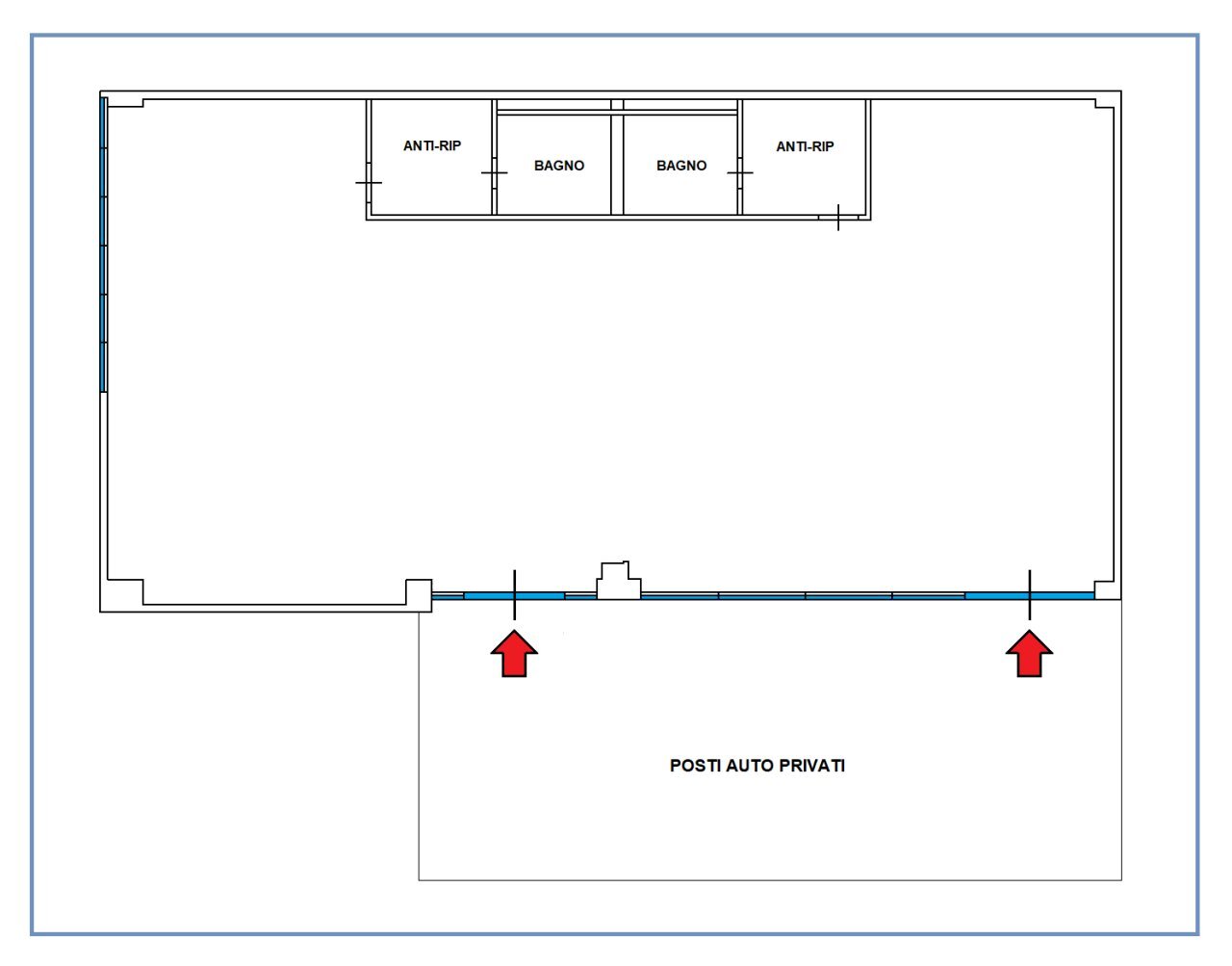 DISEGNO - 2X SX.png - Commercial Premises Via Orzinuovi, Brescia (neighborhood Chiesanuova) - floor plans 1