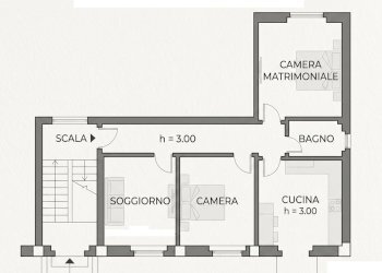 planimetria b-n.png - Quadrilocale Via Paolo Diana, Sarzana - foto 2