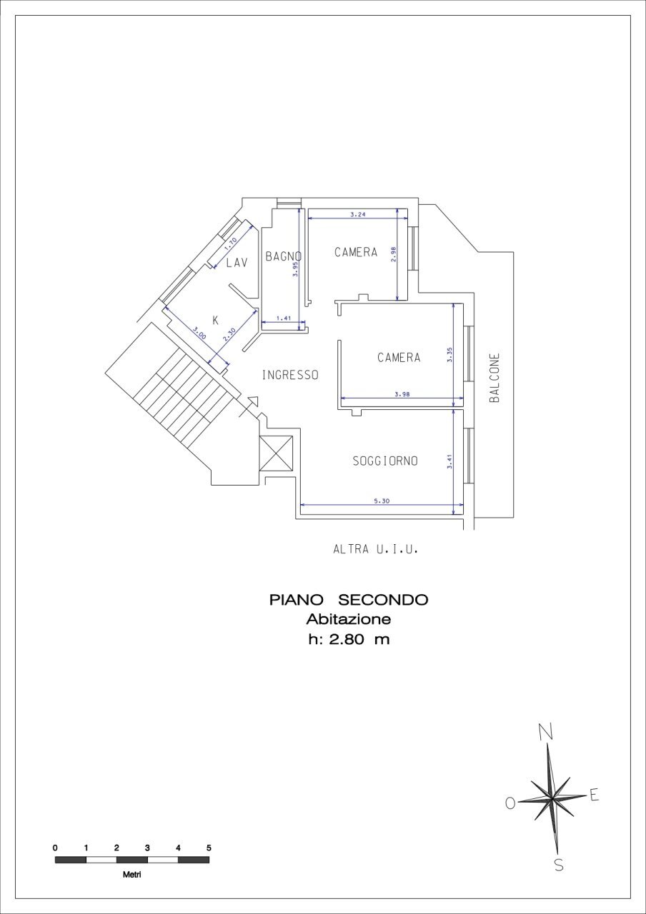 planimetria - Trilocale Corso degli Inglesi 533, Sanremo - planimetria 1